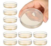 NUOBESTY 10 Placas de Agar Nutritivo Pre-vertido - Placas de Petri Estériles de 70 Mm. Equipo de Laboratorio para Experimentos de Microbiología, Educación E Investigación.