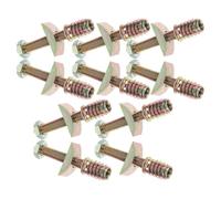NUOBESTY 10 Unidades Conector de Tornillo, Tuerca y Arandela Semicircular para Somier de Cama M8x60 en Hierro Dorado para Mantenimiento y Reparación de Estructura