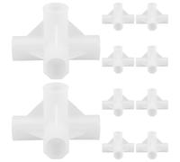 NUOBESTY 10 Unidades Conectores Plásticos para Varilla de Armario Unión Reforzada para Mueble Soporte Estable para Secadoras y Zapateros Accesorios de Hardware para Montaje Fácil Interior