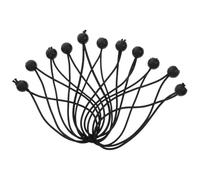 NUOBESTY 10 Unidades Correas del Dosel con Bolas Elásticas Negras para Fijar Paraguas y Toldos, Cuerda de Látex Fácil de Estirar y Sujeción Segura para Uso en Exterior y Patio