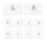 NUOBESTY 10 Unidades Ganchos Adhesivos para Pared Hechos de Acero Inoxidable y Plástico sin Taladro Alta Adhesión y Diseño sin Rastro Ideales para Colgar Fotos en Cocina