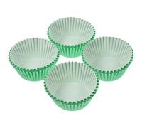NUOBESTY 100 Capacillos para Hornear Cupcakes y Muffins de Papel Verde, Moldes para Magdalenas de Cocina, Tazas de Pastel Desechables para Repostería, 100 Unidades