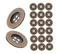 NUOBESTY 100 Piezas Botones Metálicos Vintage para Chaquetas y Proyectos Diy Diseño con Borde y Cuatro Color Bronce Electrochapado Accesorios Duraderos para Coser