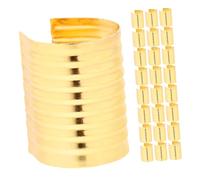 NUOBESTY 100 Piezas Clip de Cuerda de Cuero Abrazadera Cilíndrica para Joyería Conectores de Crimpado para Manualidades Accesorios de Bricolaje Color Dorado