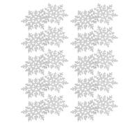 NUOBESTY 100 Piezas Copos de Nieve Decorativos Navideños Blancos de Tela para Fiestas de Navidad, Uso Versátil y Diseño Único Ambiente Festivo para Decoraciones de Invierno