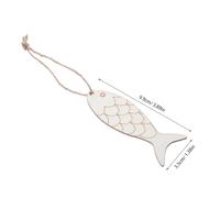NUOBESTY 100 Piezas de Pescado Madera sin con Cuerda Colgante para Manualidades DIY Decoración Náutica para Pared y Fiestas