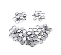 NUOBESTY 100 Tapas De Botellas Aplanadas Plateadas De Acero Para Bricolaje Manualidades Centro Redondo Sin Revestimiento