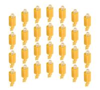 NUOBESTY 100 Unidades Bombilla LED Amarilla para Máquina de Juegos Botón Pulsador, 12v, Material Metálico y Plástico, Compatible con Pinball Arcade y Controles Aplicables