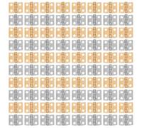 NUOBESTY 100 Unidades Mini Bisagras de Cobre Diseño de 4 Agujeros para Cajas de Madera y Joyeros, Resistentes al Desgaste Diario, Ideales para Manualidades y Modelismo
