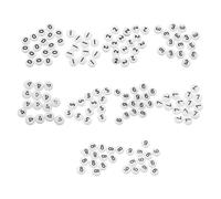 NUOBESTY 1000 Cuentas Acrílicas de Fondo Claro Números Redondas y Planas, Textura Suave y Fáciles de Ensartar para Pulseras y Pasatiempos Personales
