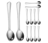 NUOBESTY 12 Cucharitas Pequeñas de Acero Inoxidable para Frascos de Especias Cucharas para Condimentos de 75 CM Juego de 12 Minicucharas para Sal Azúcar y Miel Cocina Doméstica