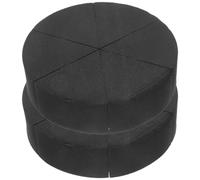 NUOBESTY 12 esponjas triangulares maquillaje negro para base y polvo suelto uso cómodo en rostro femenino