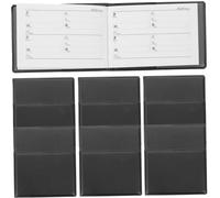NUOBESTY 12 minilibretas telefónicas para el bolso, cuaderno en formato de bolsillo, libreta de direcciones en formato cartera, libreta de direcciones, minilibro pequeño, papel negro