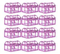 NUOBESTY 12 Piezas Cajas Regalo Chuches Forma de Cofre del Tesoro Cajitas para Chocolate y Dulces para Bodas Decoración Elegante y Ligera para Fiestas