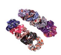 NUOBESTY 12 Piezas Gomas de Pelo Pequeñas Elásticas para Halloween Diseño de Calabaza y Telaraña, Accesorios Pelo Ideales para Complementos Disfraz Bruja Niña Varios estilos