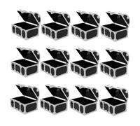 NUOBESTY 12 Piezas Mini Caja Del Pirata Utilería Del Cofre Del Favores De La Fiesta Del Cofre Del Mini Cofres Del Pirata Cajas Piratas El Plastico Silver