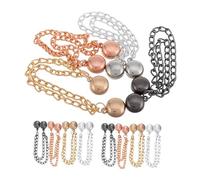 NUOBESTY 12 Piezas Pinzas Magnéticas Con Cadena Hebilla Magnética De Cadena Para Ropa Cierre De Ropa Para Fijar Dobladillos Camisas y Pantalones