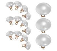 NUOBESTY 15 Botones De Imitación De Perlas Botones Redondos Pequeños De Perlas