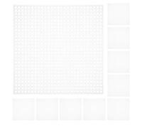 NUOBESTY 15 Piezas Base y Superficie Lisa de Plástico Blanco Malla Uniforme Cuadrada Reutilizable Estructura Estable para Hacer Posavasos y Manualidades de Tejido