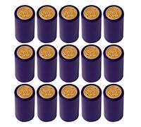 NUOBESTY 150pcs Cápsulas Termoencogibles de Vino Tapas de Botellas de Sellado de Botella Mangas de Cubierta Superior de la Botella Tapón de Película para Bodegas de Vino Hogar (Azul)