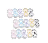 NUOBESTY 15piezas Estuche para Lentes De Contacto Caja Doble Hermética Contenedor De Lentes para Almacenamiento Baño Estuche para Lentillas