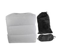 NUOBESTY 1pieza Almohada Inflable De Viaje Para Reposapiés Ajustable Cojín De Aire Adultos Para Aviones y Oficina Gris Bolsa De Almacenamiento y