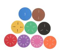 NUOBESTY 2 Educativo de Fracciones Círculos Redondos para Clases de Matemáticas Didácticos Coloridos para Aprendizaje Práctico Educación Infantil y Color Aleatorio Color Aleatorio
