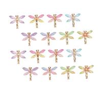 NUOBESTY 2 Juegos Accesorios Coloridos De Libélula Amuletos Para Hacer Joyas Encantos Adorno Colgante De Llavero Colgantes Decorativos Acrílico Colorful Uds * 2