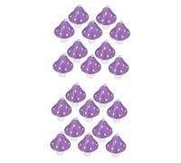 NUOBESTY 2 Juegos Accesorios De Bricolaje Collar De Cuentas De Colores Llavero Con Cuentas Colgantes De Hongos Colgantes De Collar Pendiente Colgante Pulsera Encanto De Setas 10 Uds * 2