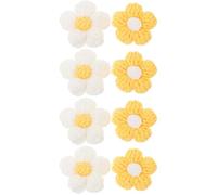 NUOBESTY 2 Juegos Accesorios De Joyería Embroidery Vestidos De Novia Flores Colgantes De Apliques De Flores De Punto Broche De Flor De Ropa Broche Flor Decoración Paño 4 Uds * 2