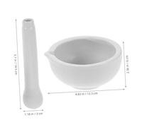 NUOBESTY 2 Juegos Ceramic Mortar And Pestle Set Wear Resistant Bowls For Fine Grinding Pigments Unique Splash Resistant Design For DIY Pottery And Artistic Projects