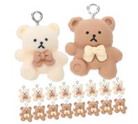 NUOBESTY 2 Juegos Colgante De Oso Color Té Con Leche Collar De Oro Encantos De La Joyería Del Oso Extensor Llaveros Accesorios Para Hacer Joyas Amuletos Para Hacer Joyas Resina Uds * 2