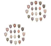 NUOBESTY 2 Juegos Colgante Nuestra Señora Rosario De Oro Dijes De Collar Para Hacer Joyas Encantos Pendientes Rosas Virgen Perlas De Hoja Aretes De Plata Pura Aleación De Zinc 18 Uds * 2