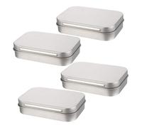 NUOBESTY 2 Juegos de Cajas de Hojalata Vacías con Bisagras de Metal Contenedor Portátil para Guardar Tarjetas Y Artículos Diversos 4 Unidades