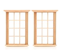 NUOBESTY 2 Modelos De Ventanas para Casa De Muñecas A Escala 1/12: Marcos De Ventana Enrejados En Miniatura De 12 Pulgadas para Decoración Y Fotografía De Casas De Muñecas DIY
