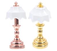 NUOBESTY 2 Paquetes de Lámparas de Mesa en Miniatura, Modelos de Lámparas de Noche Diminutas a Escala 1:12 para Adornos de Casas de Muñecas.