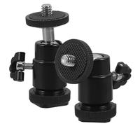 NUOBESTY 2 Piezas Adaptador de Montaje de de Aleación de Aluminio Giratorio para DSLR y Proyectores Accesorio de Estabilidad y Precisión Fotografía