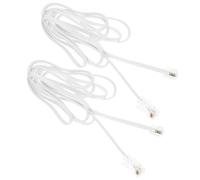 NUOBESTY 2 piezas Adaptador Telefónico Ethernet Conversor Cable Blanco Conexión Estable y Transmisión Rápida para Línea Fija