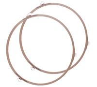 NUOBESTY 2 Piezas Anillo Giratorio para Microondas 18,9 Cm Soporte para Plato Giratorio de Vidrio Rodillos de 1,4 Cm Accesorio para Calentamiento Uniforme y Fácil Uso en Cocina