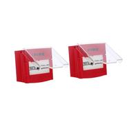 NUOBESTY 2 Piezas Botón de Alarma de Manual con Reinicio Estación de de Emergencia para Hogar Oficina Hotel Interruptor Sos Rojo Compatible con Sistemas de Seguridad