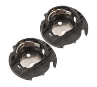NUOBESTY 2 Piezas Caja de Bobina Pequeña para Máquina de Coser Negra, Repuesto Compatible de Plástico y Metal para Uso Profesional y Mantenimiento Regular