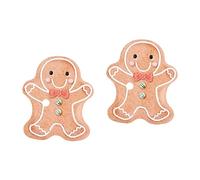 NUOBESTY 2 Piezas caja de lata navideña galleta cajas claras titular de lata de navidad hombre de jengibre niño chocolates navideños cajas de caja de de navidad planchar