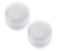 NUOBESTY 2 Piezas Caja de Talco para Ñiño con Borla Contenedor de Borlas para Polvos Corporales Plástico Blanco para Polvos Sueltos Uso en Guardería y Salidas Diarias para Ñiño E Infante