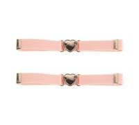 NUOBESTY 2 Piezas Cinturón Elástico con Hebilla Corazón Rosa | Nailon y Plástico, Ajuste Regulable sin Presión, para Vestidos, Faldas y Vaqueros en Bodas