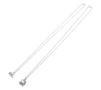 NUOBESTY 2 Piezas Collar de Animadoras para Niñas Colgante de Megáfono en Metal Plata, Diseño Vibrante y Ligero para Eventos de Animación y Actividades Escolares