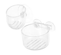 NUOBESTY 2 Piezas Comedero para Acuario Bandeja Transparente para Alimento de Peces Plato Flotante para Camarones Accesorios para Acuario para Comedero para Peces Pequeños