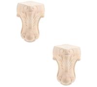 NUOBESTY 2 Piezas De Muebles De Madera Sólida Patas De Reemplazo De Muebles Chair Comida Patas para Muebles Cuadrado Almohadillas para Patas De Muebles Patas De Muebles Ajustables
