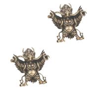 NUOBESTY 2 Piezas de Pájaro Retro de Latón Colgante de Amuleto de Latón Accesorio Decorativo para Claves Diseño Antiguo y Funcional para Manualidades y Decoración de Escritorio