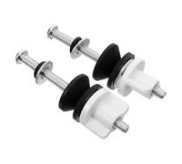 NUOBESTY 2 piezas de repuesto para bisagra de asiento de inodoro: pernos y tornillos de acero inoxidable - Piezas de tapa para baño - Juego de accesorios de montaje superior de liberación rápida