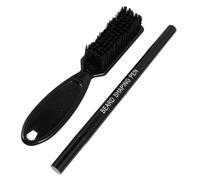 NUOBESTY 2 Piezas Kit Profesional para Hombre Bolígrafo Relleno y Cepillo para Vello Facial, Plástico Negro, Fácil Uso para Viaje y Hogar, Estilo Salón para Apariencia Limpia y Definida